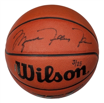 Michael Jeffrey Jordan Full Name Autographed Basketball LE 3/23 (UDA)